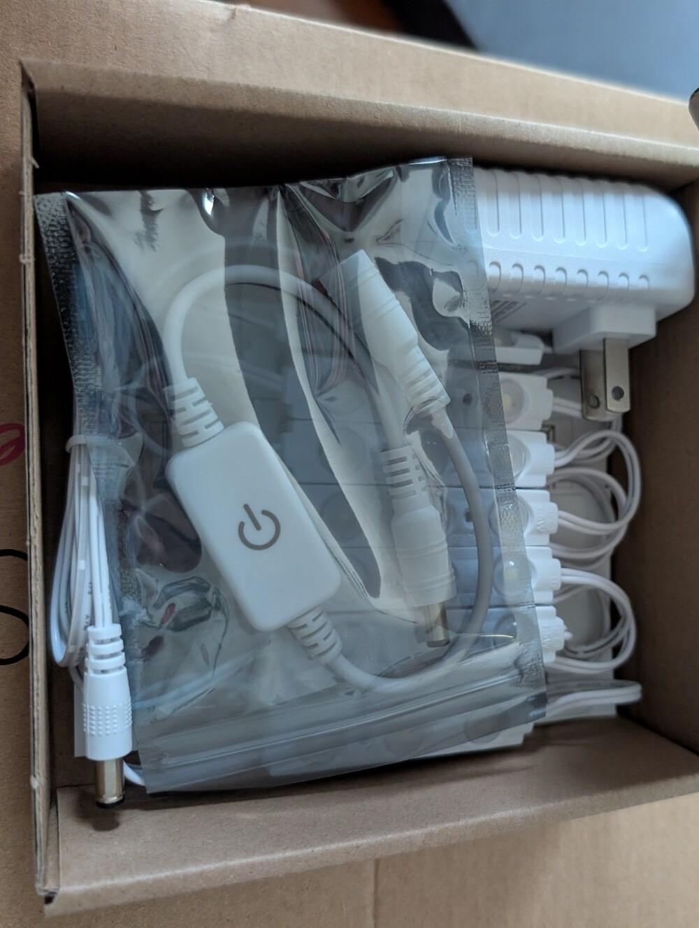 White Multi-Connector LED Vanity Light Strip Power Kit